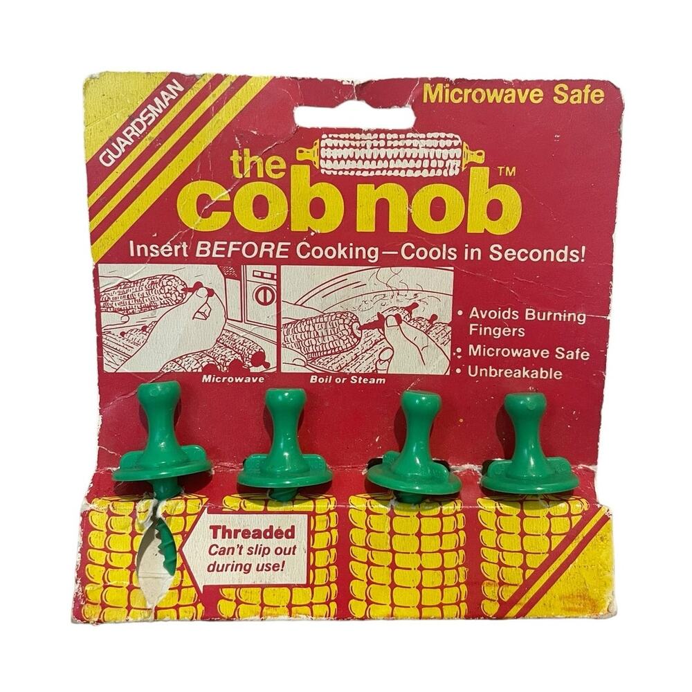 Vintage Guardsman The‎ Cob Nob Set of 4 Corn on the Cob Holders New Old Stock